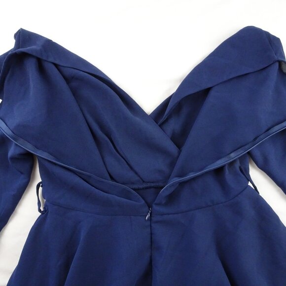 Women Blue Long Sleeves Dress Size M - Picture 5 of 8